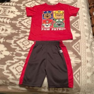 Paw patrol shorts and shirt